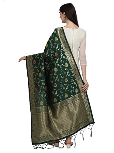 Image of DEVANGI Women's Floral Silk Blend Dupatta