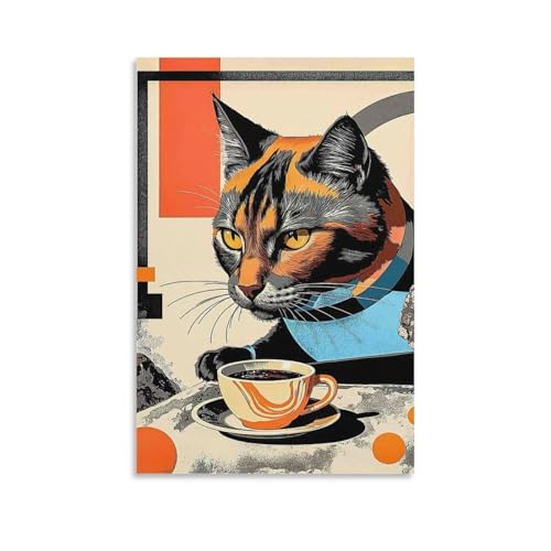 Peinture diamant kit complet anti-stress grand format 50x60cm motif chat rigolo pour adulte