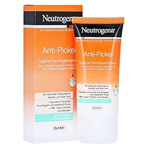 Neutrogena Anti-Pickel Gesichtscreme, Tägliche Feuchtigkeitspflege, mit Aloe Vera und Salicylsäure, ölfrei, 50ml