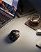 Uineer Bluetooth Mouse,[Upgraded] Rechargeable Wireless Mouse (BT 5.0/4.0+2.4G Hz),Computer Mouse with Visible Battery Level, 4 Adjustable DPI, Portable PC Mouse for MacBook Chromebook,Black