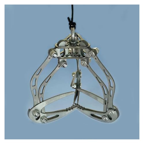 GUOFHUIO 1PCS Drone Rescue Gravity Claw Quick-Release Stainless Steel Grappling Hook with 2-meter-long Rope for Airdrop