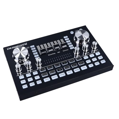 Carte son live mixer streaming double canal 48V avec traitement sonore en plaque froide