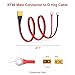 ELFCULB XT60 to O Ring Terminal Cable, 12AWG XT60 Male to O Ring Connector Cable with Tinned Pure Wire for RC Battery Solar Portable Power Power Station and Solar Panel(2FT)