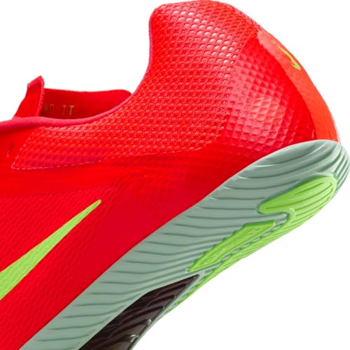 Nike Zoom Rival Track & Field Sprinting Spikes (FZ9663-600, Bright Crimson/Hyper Orange/Lime Blast/Washed Cora) Size 12