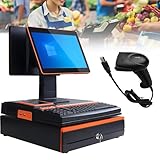 ▶【Écran tactile HD de 15,6 pouces】Notre caisse enregistreuse tactile est équipée d'un grand écran HD de 15,6 pouces avec affichage client 8 bits, fournissant aux clients des informations complètes. L'écran pivote sur plusieurs angles, offrant ainsi aux caissiers une grande liberté de mouvement et une solution idéale pour les environnements commerciaux à forte activité.