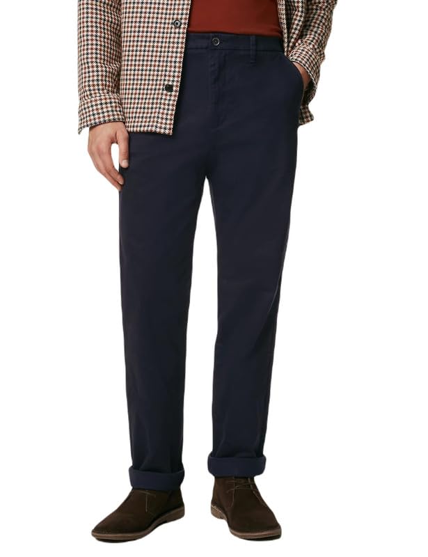Image of Marks & Spencer Mens Solid Mid Rise Regular Fit Chinos