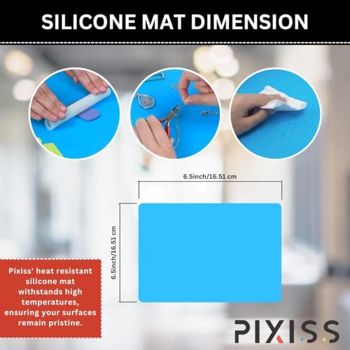 Heat Gun for Crafting and Silicone Craft Mat - Craft Tools Bundle - Mini Heat Gun for Crafting, Embossing, Resin Bubble Removal, Heat Resistant Silicone Mat for Resin, Nail Art, Paint - Thumbnail 7