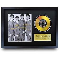 HWC Trading The Beatles John Lennon Paul McCartney George Harrison Ringo Starr 16 x 12 inch Printed Signed Autograph Picture for Music Memorabilia Fans – 16″ x 12″ Framed - Les Beatles, Paul McCartney, John Lennon, RIngo Starr, George Harrison