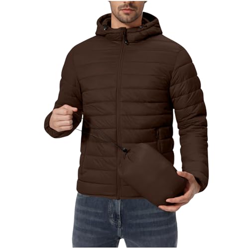 Doudoune homme matelassée à capuche : manteau d'hiver chaud et imperméable