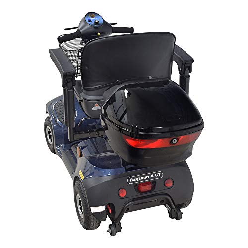AlveyTech Gloss Black Universal Mobility Scooter Rear Trunk & Bracket Assembly
