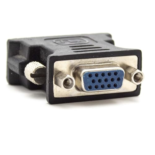 SIMPLETEK - Adattatore DVI to VGA | DVI 24+5 Pin to VGA | Plug and Play Compatibilità Universale (Ricondizionato)