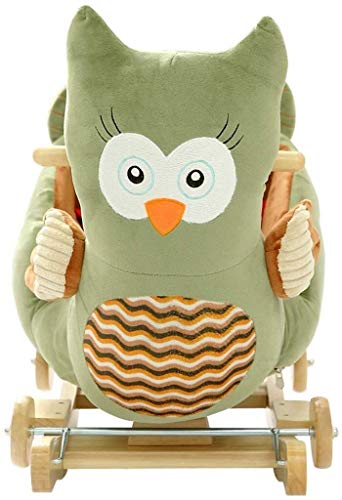 ZHANGYUEFEIFZ Schaukelpferd Plüsch Schaukeltier Pferd Rocking Horse Baby Trojaner Spielzeug Geschenkstuhl Nette Kinder… – Bild 4