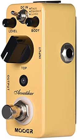 ERYUE Acoustikar Acoustic Guitar Simulator Effect Pedal True Bypass with 3 Modes (Piezo/Standard/Jumbo)