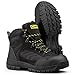 Black Hammer Wide-Fit Steel Toe Cap and Heavy-duty Midsole Boots for Men Suede Leather S3 SRC Safety Work Shoes Slip and Water Resistant Footwear Ideal for Warehouse and Utility Beast (9 UK)