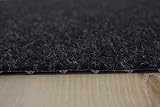 Rasenteppich Kunstrasen Premium schwarz grau Weich Meterware, verschiedene Größen, mit Drainage-Noppen, wasserdurchlässig (400x300 cm)