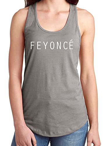 Feyonce Racerback Tank in Heather Grey - X-Small