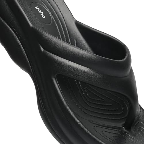 Image of YOHO Women Platform Slippers SLR 103 | Comfortable Triple Dense Foam Soft Flip-Flops with Heel Support | Anti-Skid Lightweight Footwear for Indoor & Outdoor Use