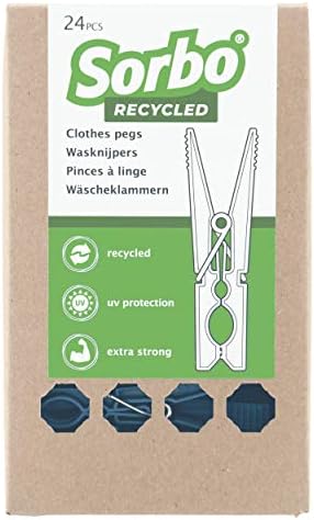 Sorbo Recycled Clothes Pegs, Recycled Plastic, UV Protection, Extra Strong