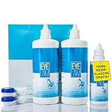 EyeAm Kontaktlinsen Fluessigkeit – 2x360ml + 1x100ml GRATIS (Reise-Set) Kontaktlinsenflüssigkeit für das Reinigen von weichen Kontaktlinsen (All-In-One Lösung)(2 x 360ml)