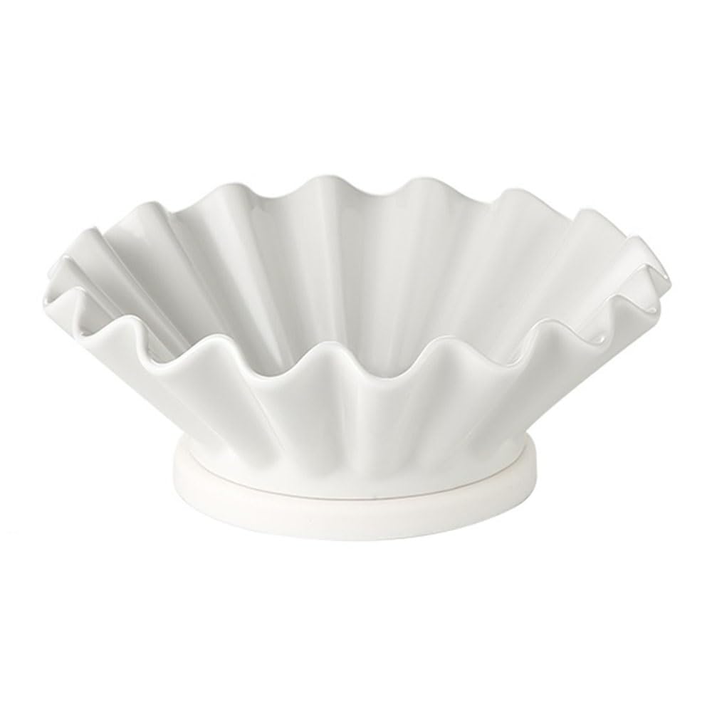 Portafrutta in Cristallo Decorativo Ciotola for Frutta in Ceramica scolabile, Base Rimovibile, Grande capacità, Facile da Pulire, Cucina, Soggiorno