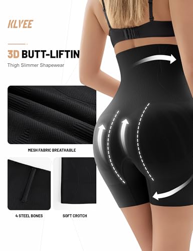 image for KLVEE Shapewear for Women Tummy Control, High Waisted Body Shaper Shor