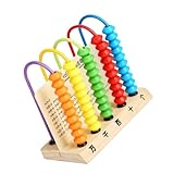 HEALSOPTHY Ábaco de Madera Cuentas para Contar, Juguete Educativo para Niños Pequeños, Tamaño Mediano, Pieza Segura sin Rebabas, Herramienta Matemática para Aprendizaje y Desarrollo