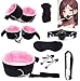 Neck to Wrist Behind Back Restraints Adult Bonding Kits Men Couples King Bed Sex Ties for Ankles and Wrists Straps Adult Play Bondaged Rope Cord & Rope Kit Pink Hand Cuff Set for Bedroom Sweater
