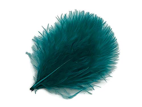 1 Pack - Peacock Blue Turkey Marabou Short Down Fluff Loose Feathers 0.10 Oz. Fan Doll Fishing Supplier | Moonlight Feather