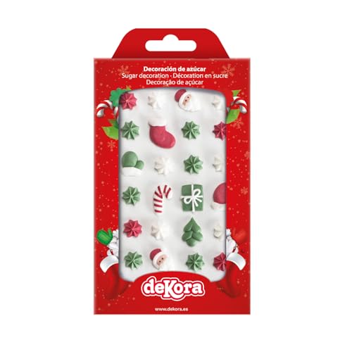 dekora – Décorations de Noël en sucre 2D, 24 pièces,