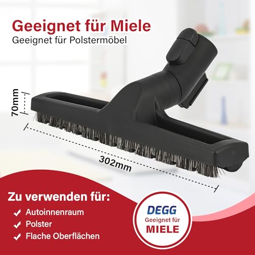Parkettdüse Degg mit Rosshaar für Miele Staubsauger