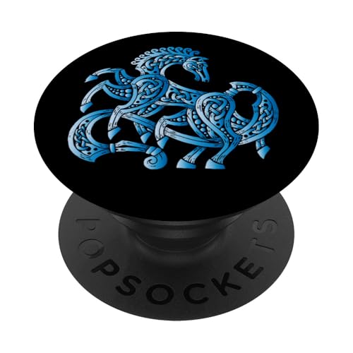 Sleipnir Odin's Horse Viking Norse Mythology in Blue PopSockets Adhesive PopGrip