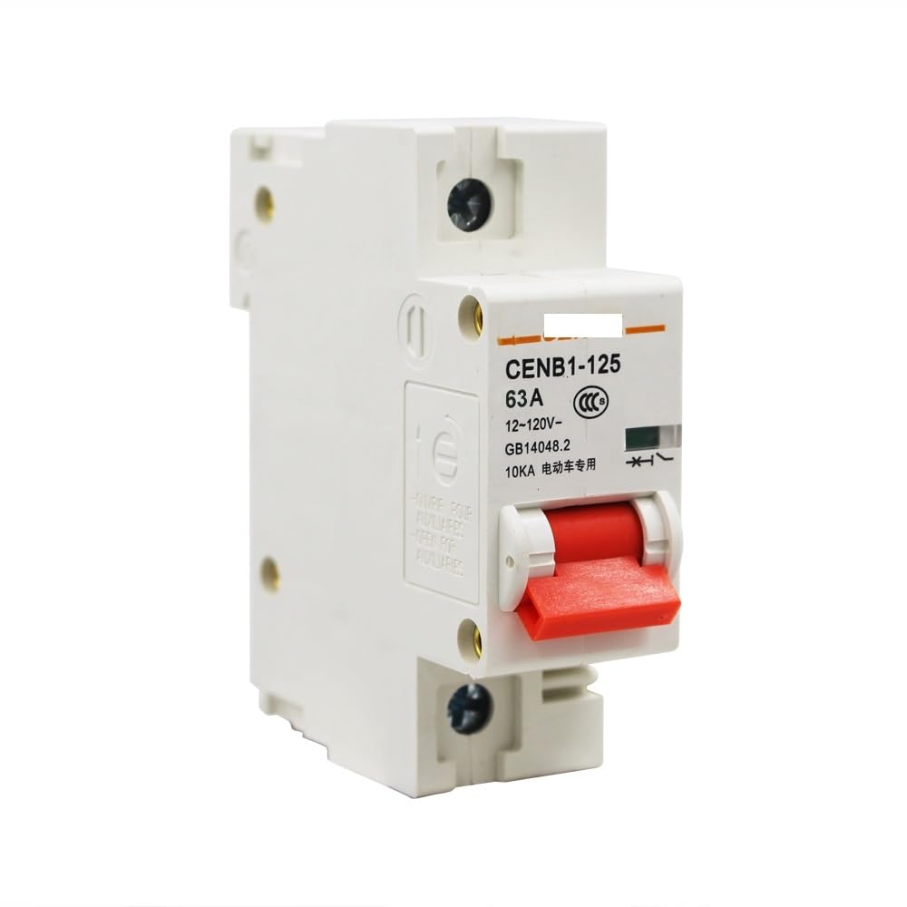 Interruttore CC monopolare 120V 125A mini Circuit Break batteria Auto Protector termico Trip magnetico Curva B Installazione su guida DIN da 35mm(63a)