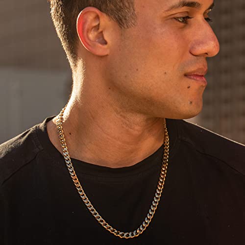 Lifetime Jewelry 8Mm Cuban Curb Link Chain Necklaces For Women & Men 24K Gold Plated (20 Inches) #TOP1