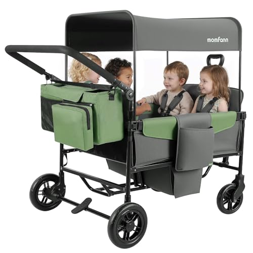 All-Terrain Double Stroller Wagon with Canopy