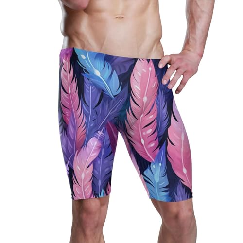 UMIRIKO Color Feather Men's Swimsuit Swim Jammers L B0400154