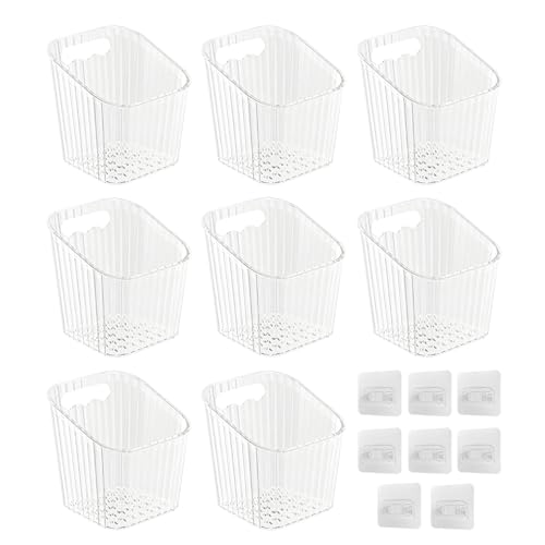8 Pack Wall Mount Organizer, Cabinet Door Storage Bins with