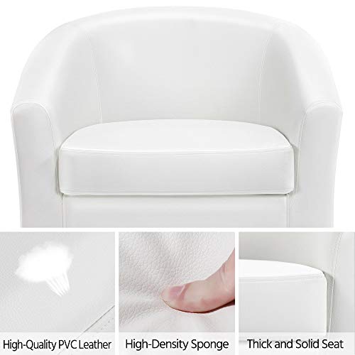 Sillón Plegable Cuero Sintético Blanco miniatura 5