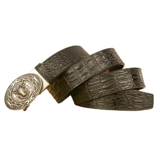 Ceinture en cuir motif crocodile idéale pour sublimer un costume d'homme au quotidien
