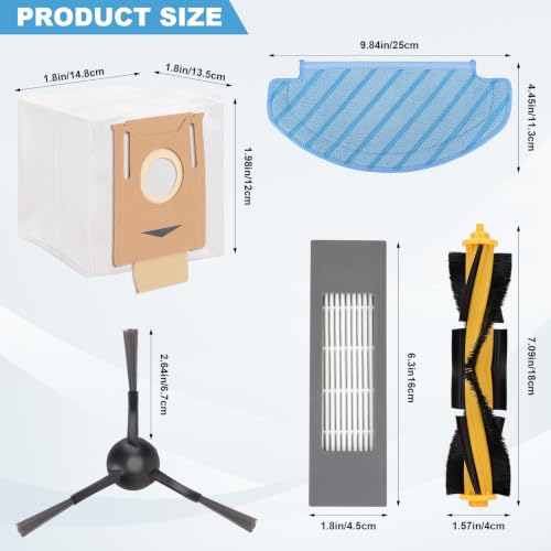 Image of Replacement Parts for ECOVACS DEEBOT OZMO T8 T8+ T8 Aivi T8 AIVI+ T8 MAX T9+ T5 N8+ /N8+ Plus N8 Pro N8 Pro+ /N8 Pro+ Plus N10 Plus N7 OZMO 920 950 Yeedi Vac 2 Pro Vac Max Vac Station - Accessories