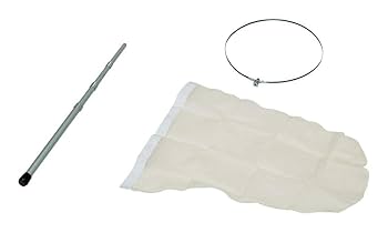 捕虫網　志賀昆虫アルミ製引抜式捕虫網 (５０cm本絹上等網付150cm) 昆虫採集、用品、用具｜金具のみ 軽金属四折式 径50cm