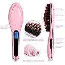 Nurmantras Original Fast Charging Women corded Electric Comb Brush 2in1 Ceramic Fast Hair Straightener For Temperature Control Display LCD Screen (PACK OF 1) gallery image