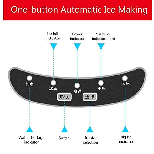 Heim-Eiswürfelbereiter, Arbeitsplatte, 15 kg Kapazität, schnell, kompakt, Eiswürfelbereiter mit Würfelgröße, keine… – Bild 5