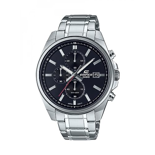 Montre Edifice CASIO acier noir cadran anti-rayures pour homme