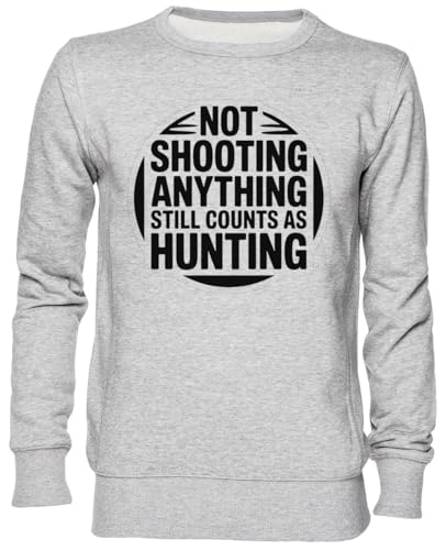 Sweat-shirt de chasse gris unisexe chaud et confortable en maille jersey