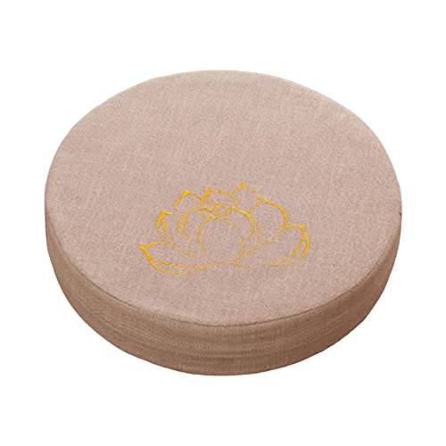 Fenteer Cojín de Y Meditación, Almohada para Meditación, Almohada de Suelo para Meditación, Oración Al Aire Libre, Sala de Estar, Beige 10cm, Individual