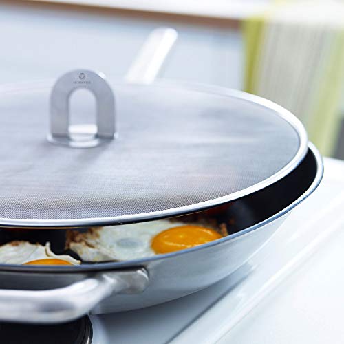 Homestia Grease Splatter Screen For Frying Pan With Fold Flat Knob Fine Mesh Cooking Splash Guard Skillet Splatter Shield Oil Catcher Set Of 3 In 10"+11.5"+13" #TOP4