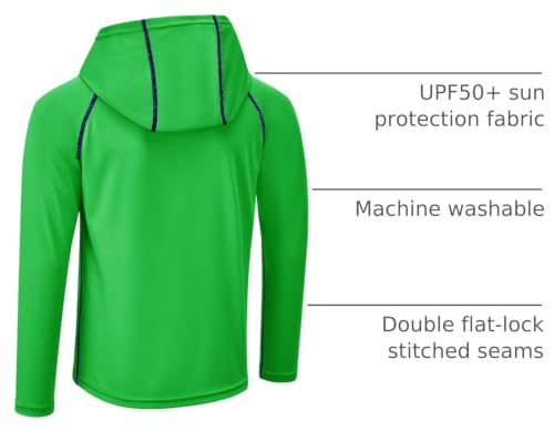 Kid’s UV Rash Guard Long Sleeve Hoodie T shirts Size 10 Casual Running Gym - image 4