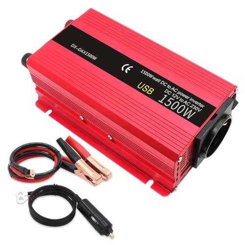 Onduleur voiture 1500W avec affichage LED puissance crête stable DC 12V AC 220V