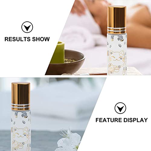 2 frascos de rolo de óleo essencial, frascos de perfume vazios para aromaterapia, tubos de brilho la