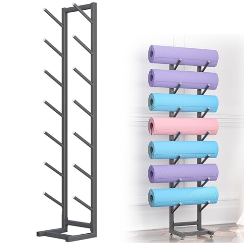 Support de skat et étagère de rangement pour rouleaux en mousse et tapis de Pilates